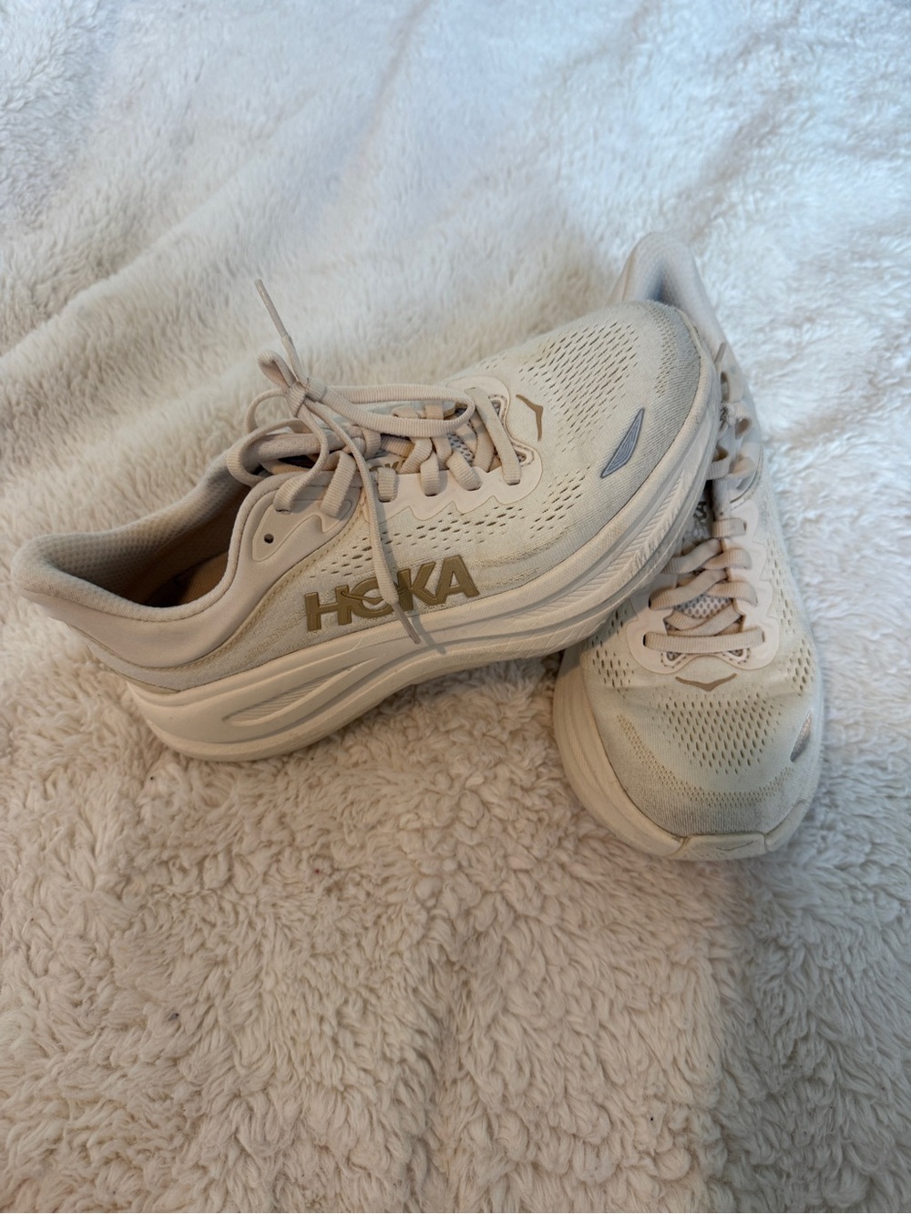 Hoka Bondi 9 Vanilla/Birch sz 6.5